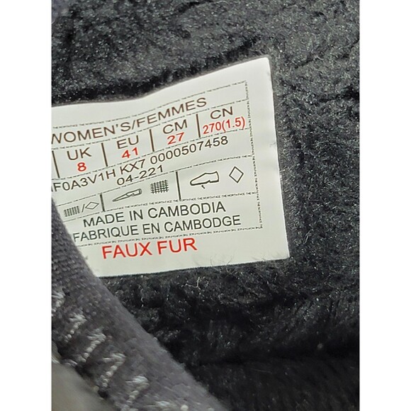North Face ThermoBall Shoes Womens Size 10 Black Faux Fur Slippers Quilted Warm - Picture 4 of 10